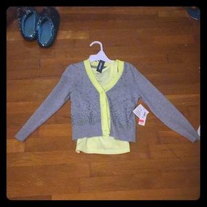 Old Navy sweater with tank top underneath
